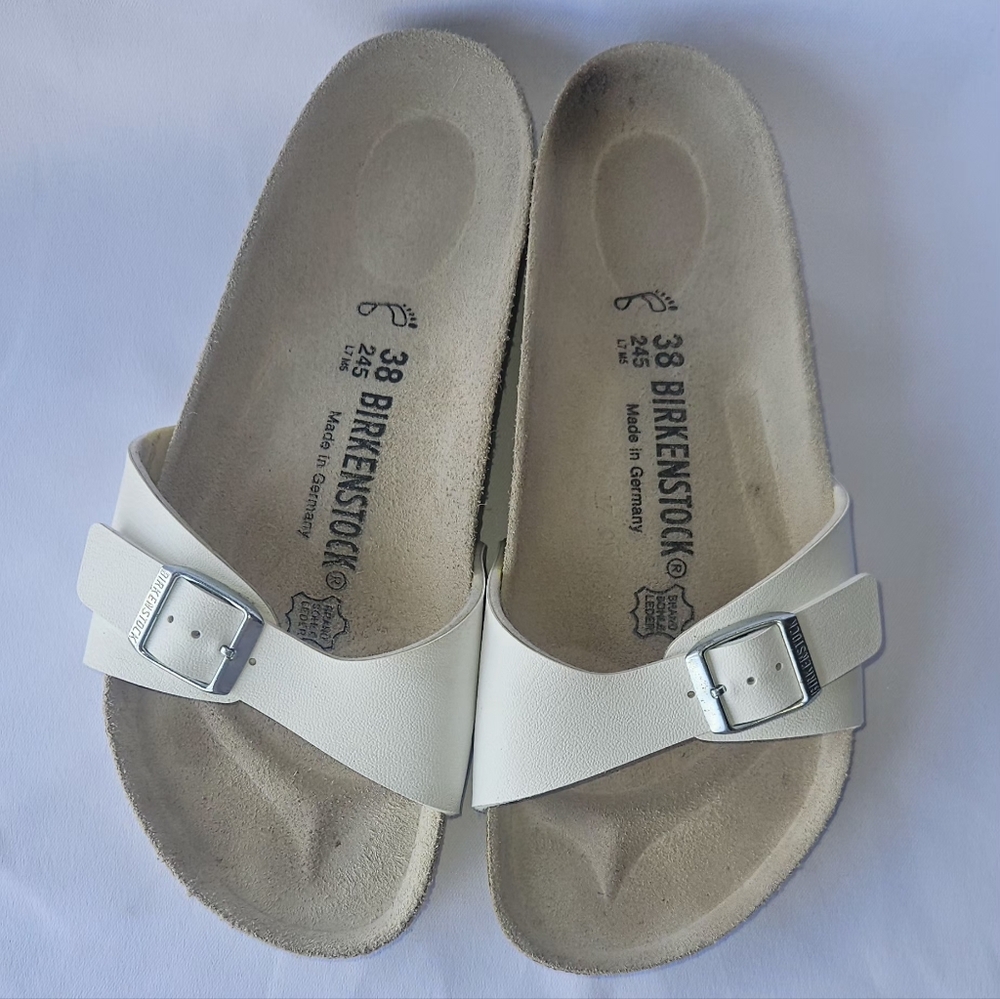 Birkenstock Classic White Buckle Sandals